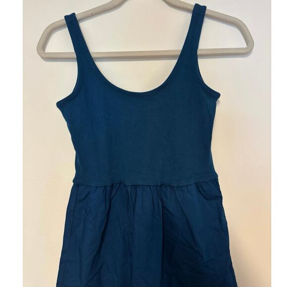 NWT J.Crew Tiered Mixy Midi Dress Seaport Blue Size Petite XS - Picture 7 of 7